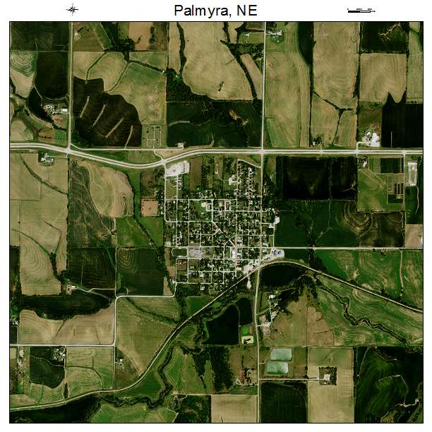 Palmyra, NE air photo map