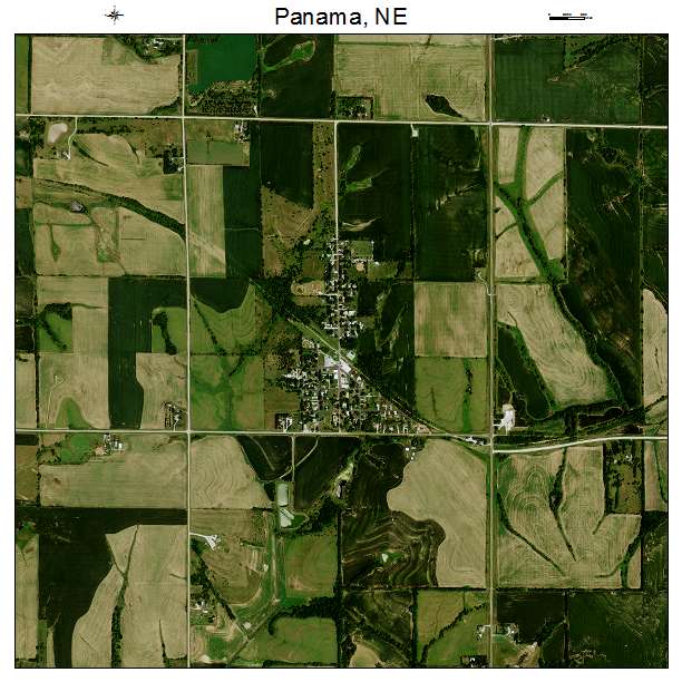 Panama, NE air photo map