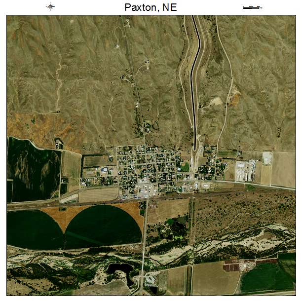 Paxton, NE air photo map