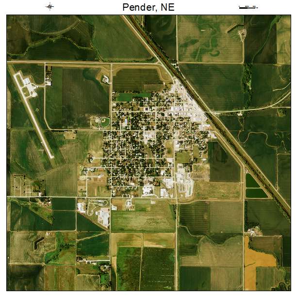 Pender, NE air photo map