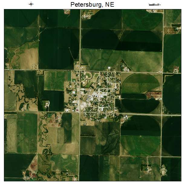 Petersburg, NE air photo map