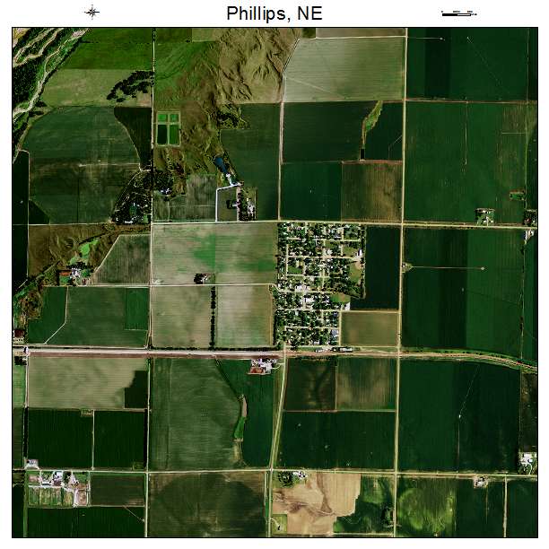 Phillips, NE air photo map