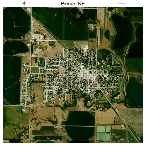 Pierce, NE air photo map