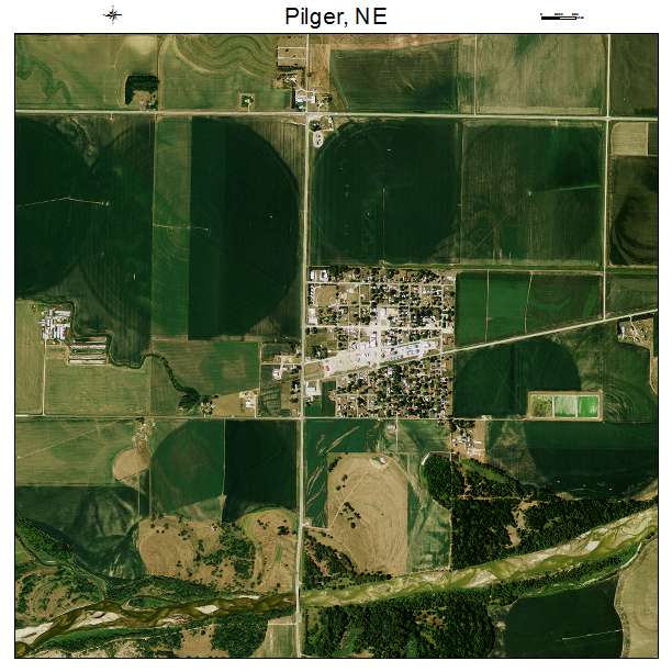 Pilger, NE air photo map