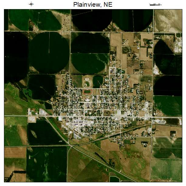 Plainview, NE air photo map