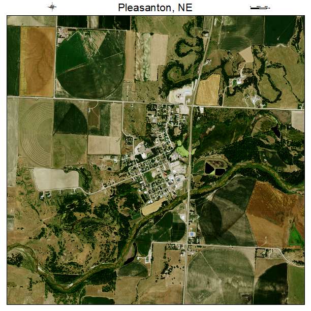 Pleasanton, NE air photo map