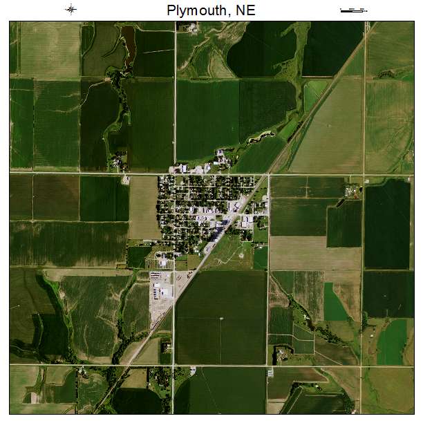 Plymouth, NE air photo map