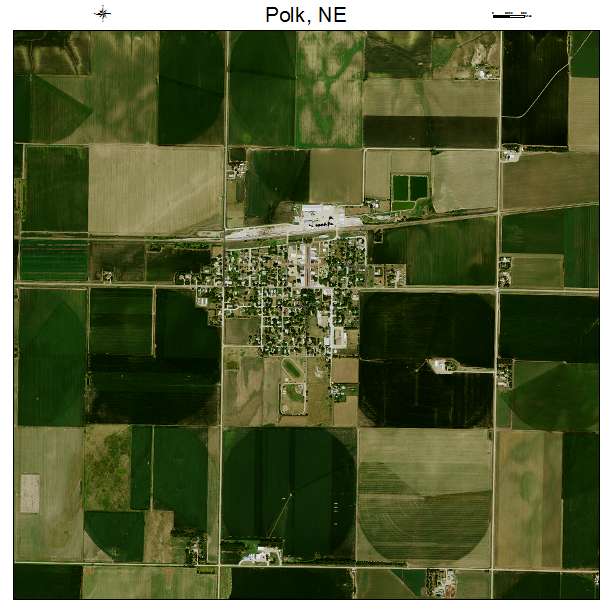 Polk, NE air photo map