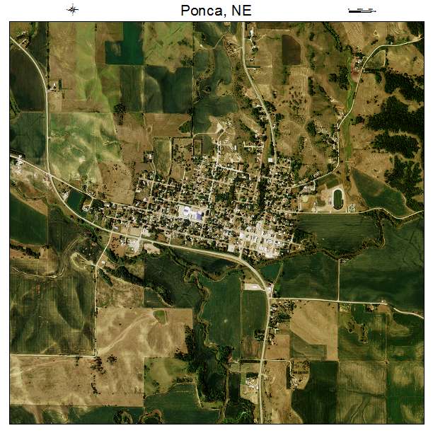 Ponca, NE air photo map