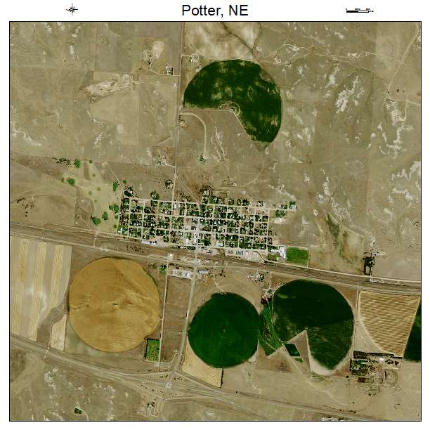 Potter, NE air photo map