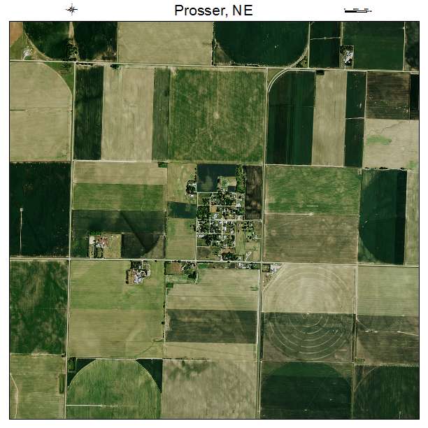 Prosser, NE air photo map