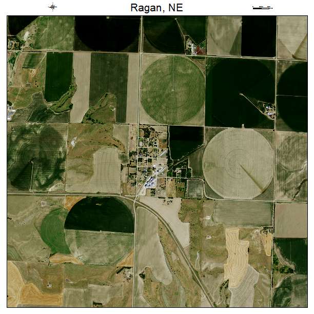 Ragan, NE air photo map