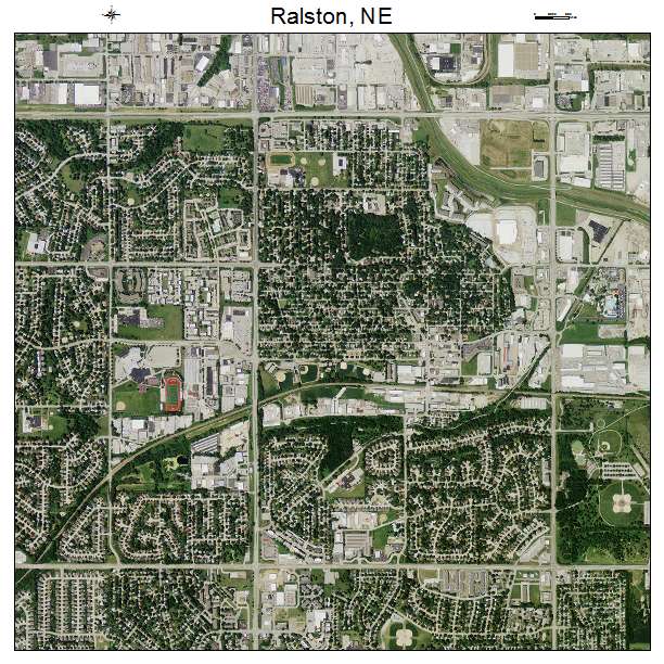 Ralston, NE air photo map