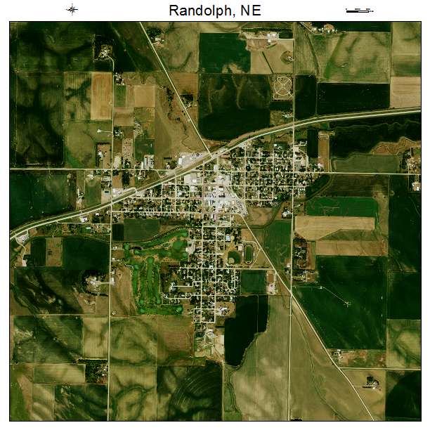 Randolph, NE air photo map