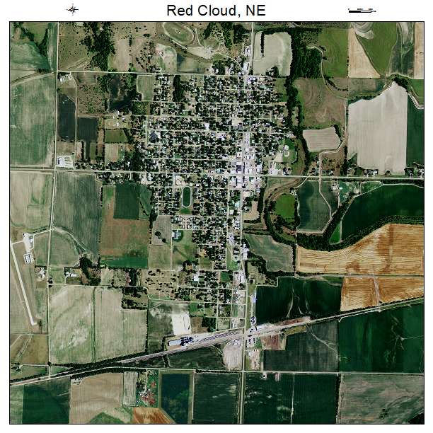 Red Cloud, NE air photo map