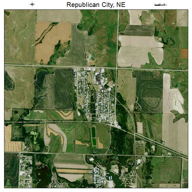 Republican City, NE air photo map