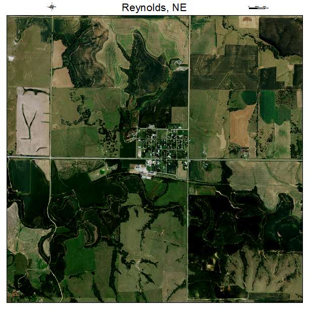 Reynolds, NE air photo map