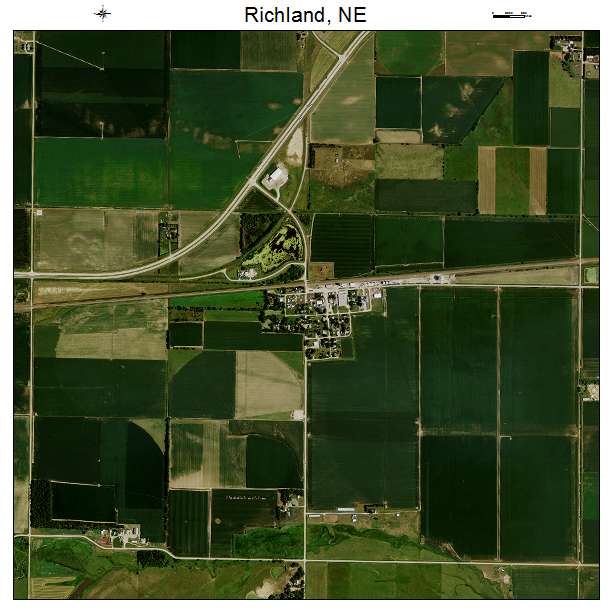Richland, NE air photo map