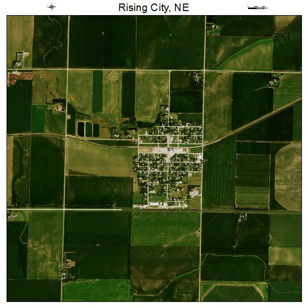 Rising City, NE air photo map