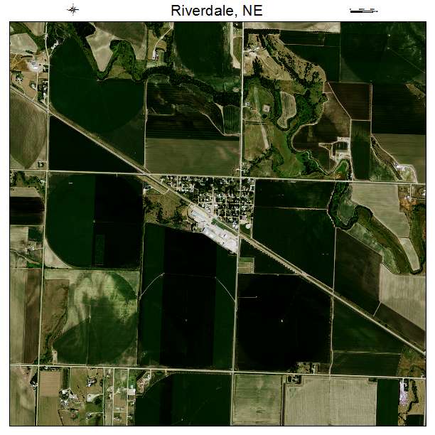 Riverdale, NE air photo map