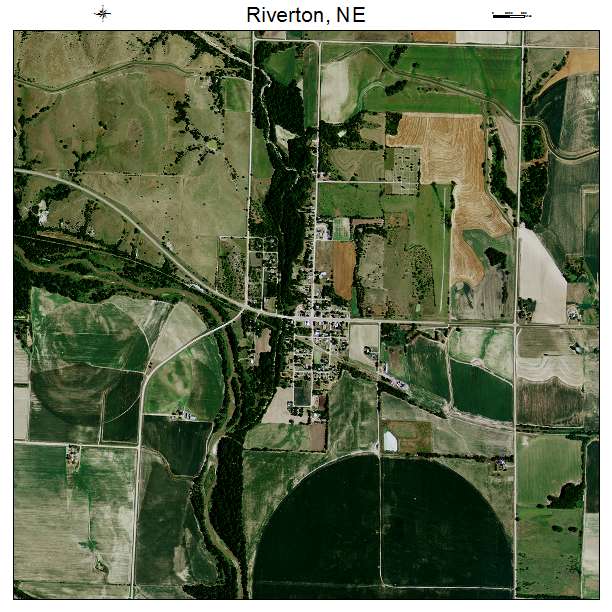 Riverton, NE air photo map