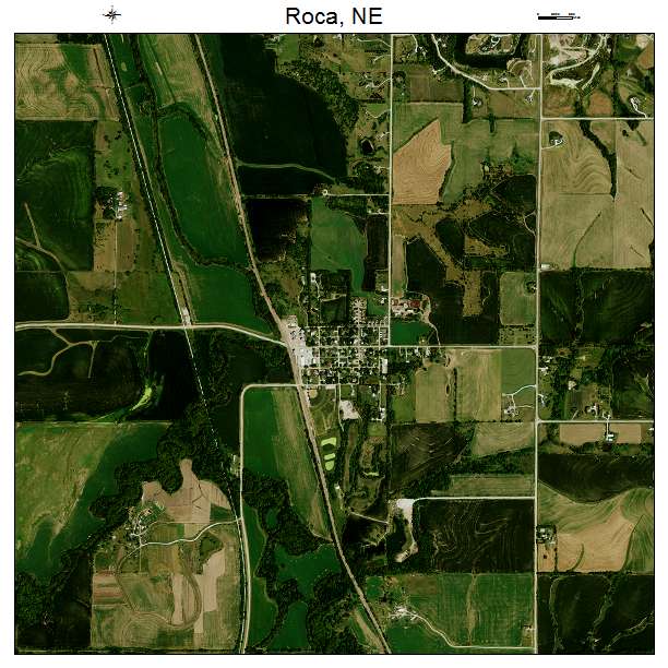 Roca, NE air photo map