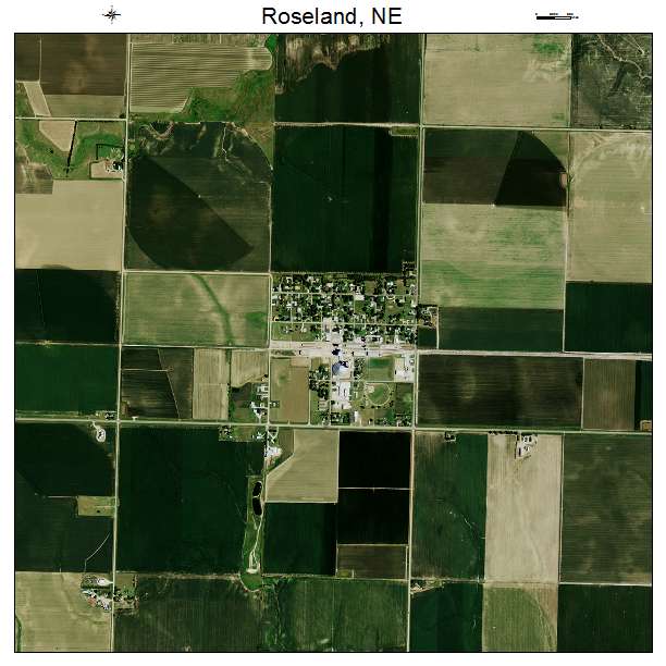 Roseland, NE air photo map