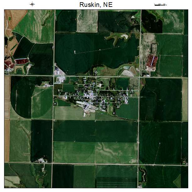 Ruskin, NE air photo map