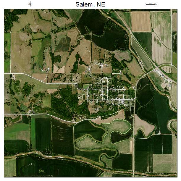Salem, NE air photo map