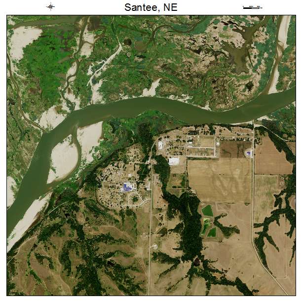 Santee, NE air photo map