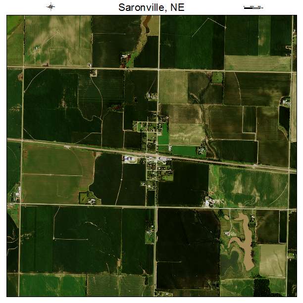 Saronville, NE air photo map