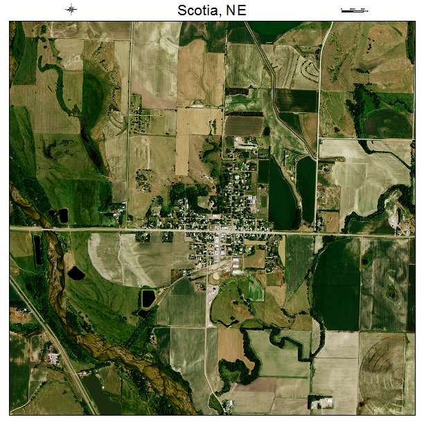 Scotia, NE air photo map