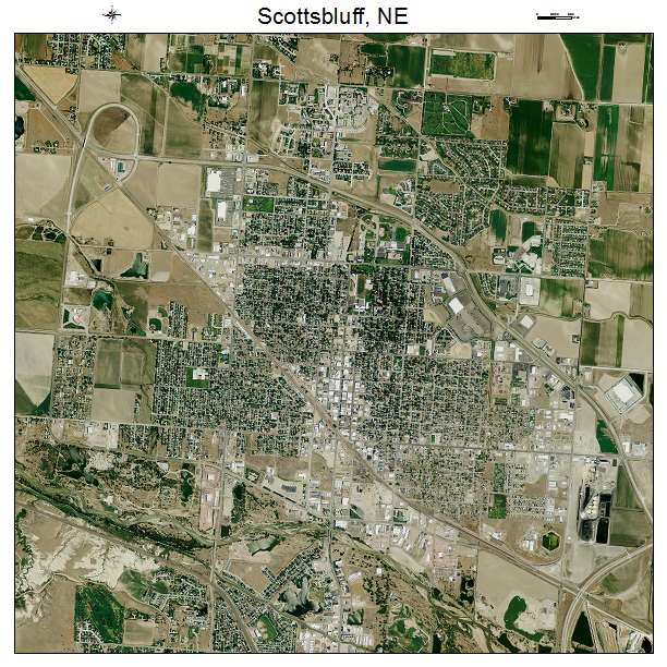 Aerial Photography Map Of Scottsbluff Ne Nebraska