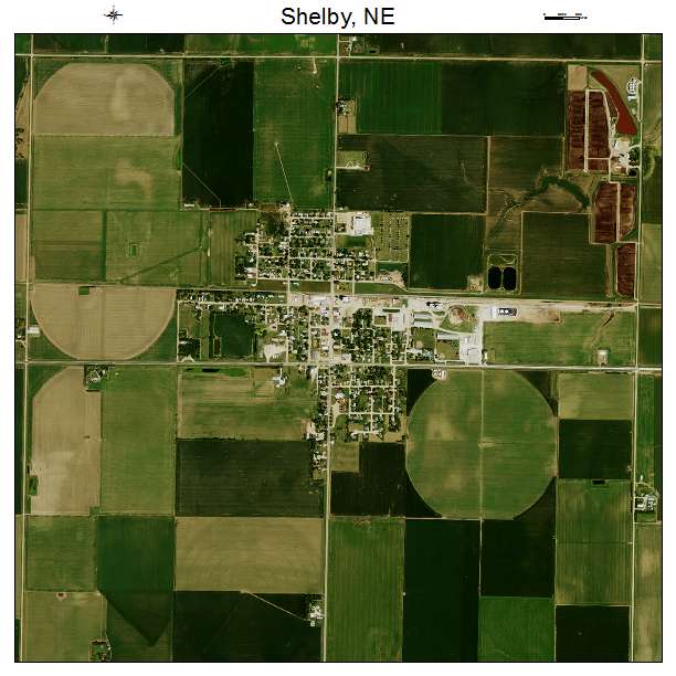 Shelby, NE air photo map