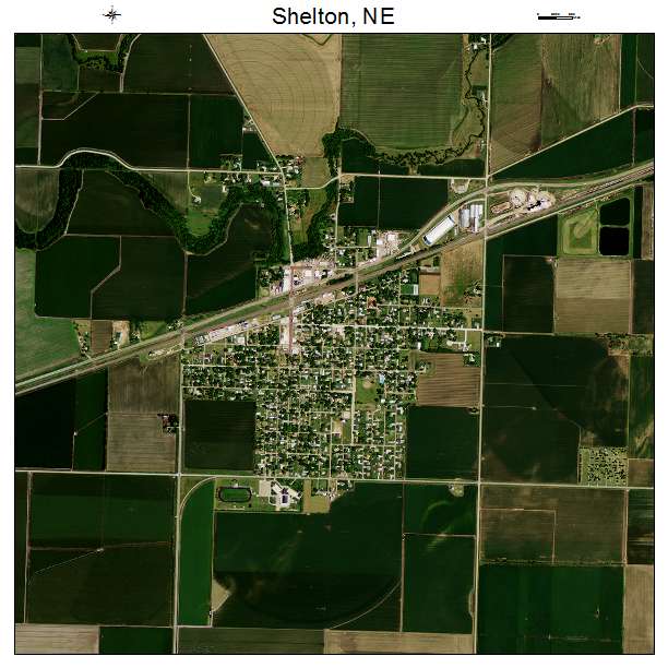 Shelton, NE air photo map