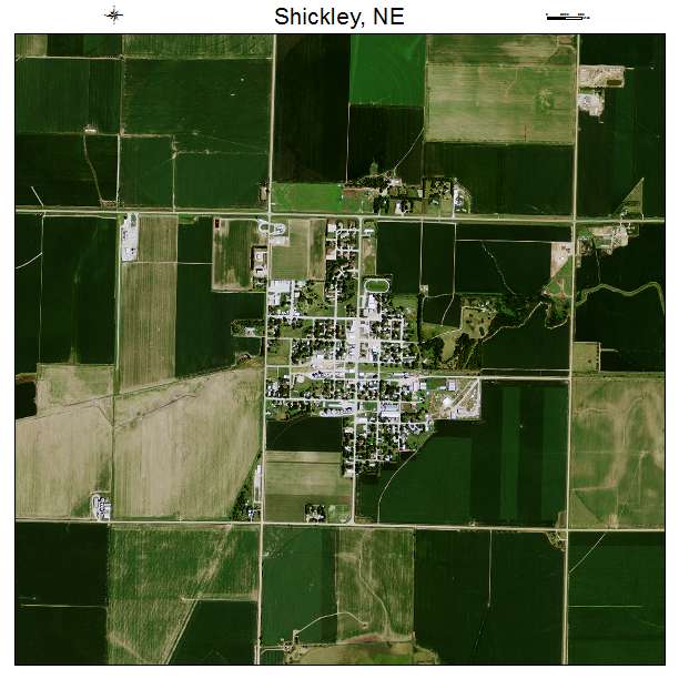 Shickley, NE air photo map