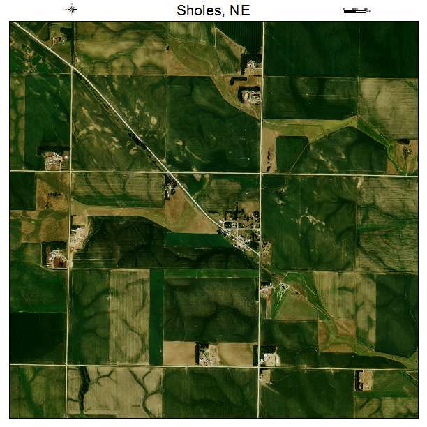 Sholes, NE air photo map