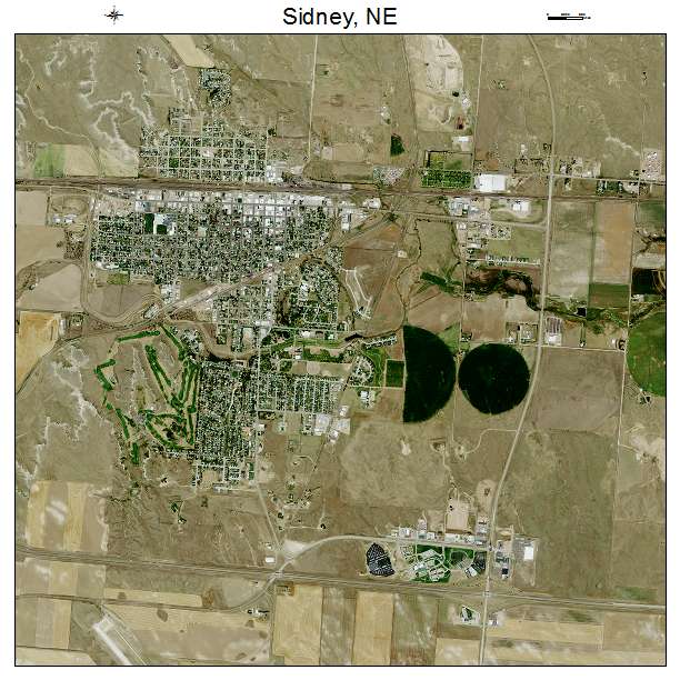 Sidney, NE air photo map