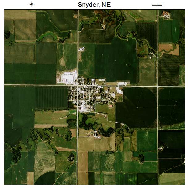 Snyder, NE air photo map