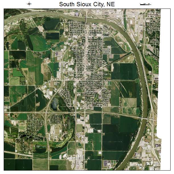 South Sioux City, NE air photo map
