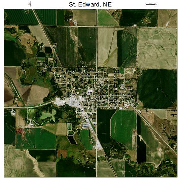 St Edward, NE air photo map