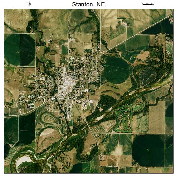 Stanton, NE air photo map
