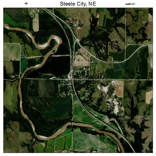 Steele City, NE air photo map