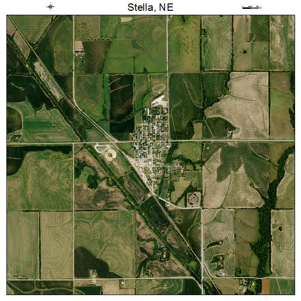 Stella, NE air photo map