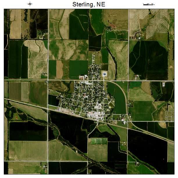 Sterling, NE air photo map