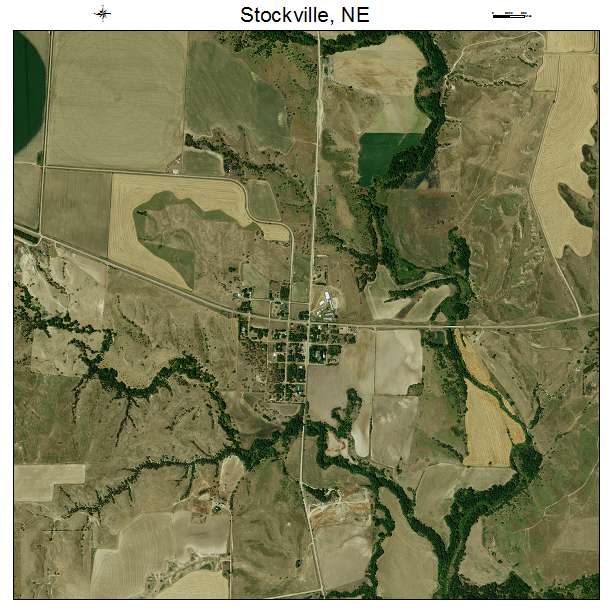 Stockville, NE air photo map