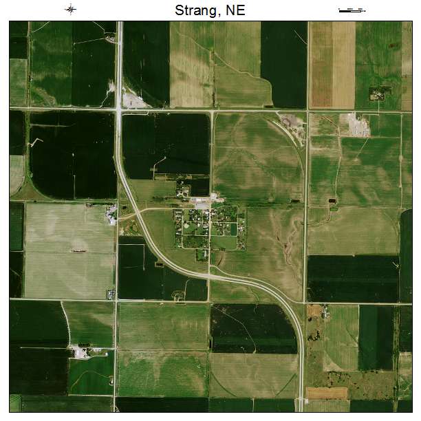 Strang, NE air photo map