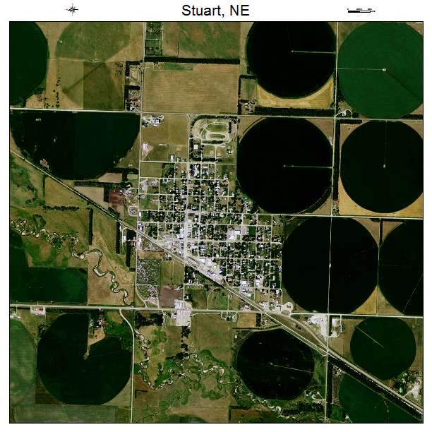 Stuart, NE air photo map