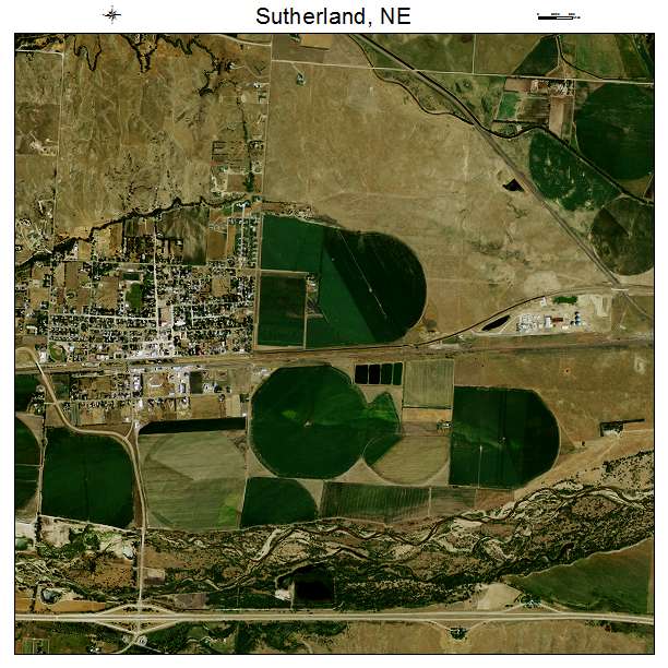 Sutherland, NE air photo map