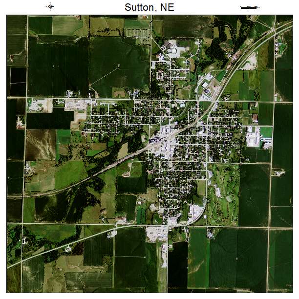 Sutton, NE air photo map